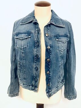 Vintage Iceberg Denim Jacket With Blings Detail